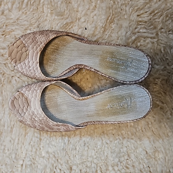 MARCIANO FISH SKIN PLATFORM HEELS - Picture 4 of 11